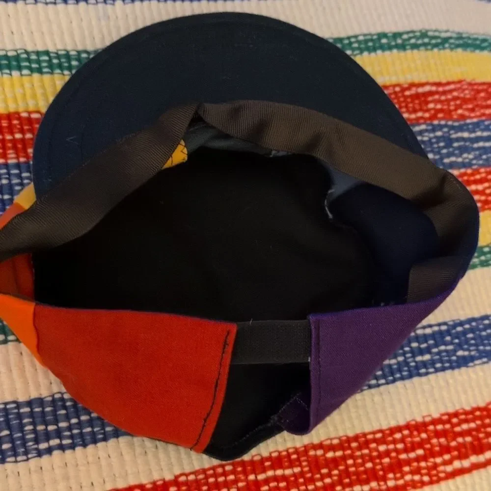 Vintage Homespun Colorful Rainbow Patchwork‎ Kids Cap Hat
